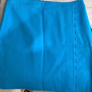 Bright blue work skirt